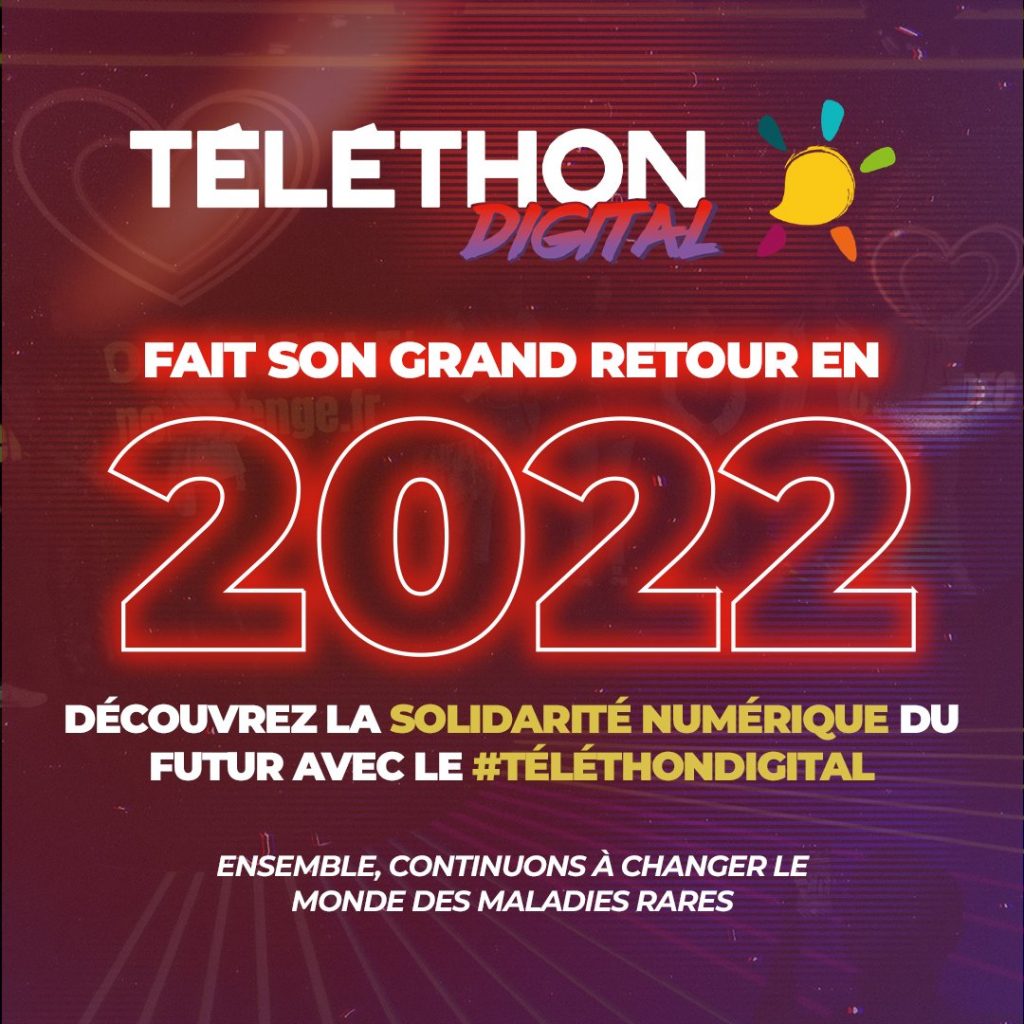 Telethon Digital 2022 from November 11 to 13 then from December 2 to 2